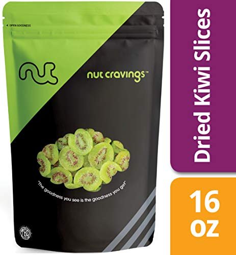 Nut Cravings Dried Kiwi Slices (1 Pound) ?C Sweet, Healthy Dehydrated Fruit Snacks ?C 16 Ounce