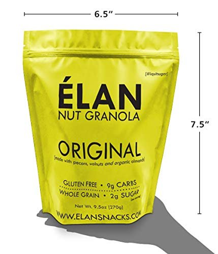 ELAN Premium Organic Granola Cereal, Low Sugar Low Carb Nut Filled Breakfast Snack Pack, Gluten Free Oatmeal, Natural Unprocessed Food… - Image 6