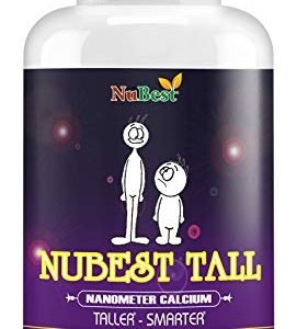 Maximum Natural Height Growth Formula – NuBest Tall 60 Veggie Capsules – Herbal Peak Height Pills – Grow Taller Supplements – Nanometer Calcium – Doctor Recommended