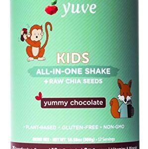 Yuve Vegan Protein Powder for Kids – Natural Superfoods, Daily Greens & Vitamins – Award Winning Taste – Complete Nutritional Shake – Plant Based, Non-GMO, Gluten, Dairy, Soy & Lactose Free -Chocolate