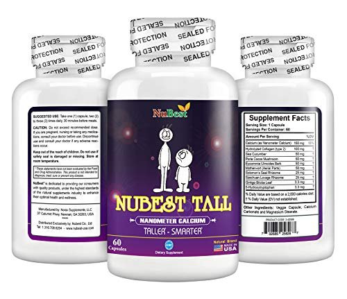Maximum Natural Height Growth Formula – NuBest Tall 60 Veggie Capsules – Herbal Peak Height Pills – Grow Taller Supplements – Nanometer Calcium – Doctor Recommended - Image 4
