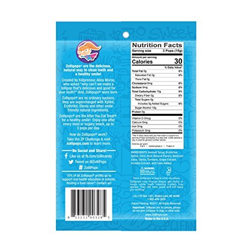 Zollipops The Clean Teeth Pops, Anti Cavity Lollipops, Delicious Assorted Flavors, 25 Count - Image 2