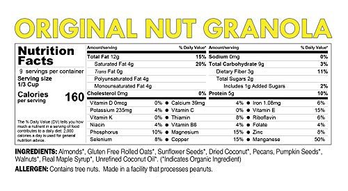 ELAN Premium Organic Granola Cereal, Low Sugar Low Carb Nut Filled Breakfast Snack Pack, Gluten Free Oatmeal, Natural Unprocessed Food… - Image 4