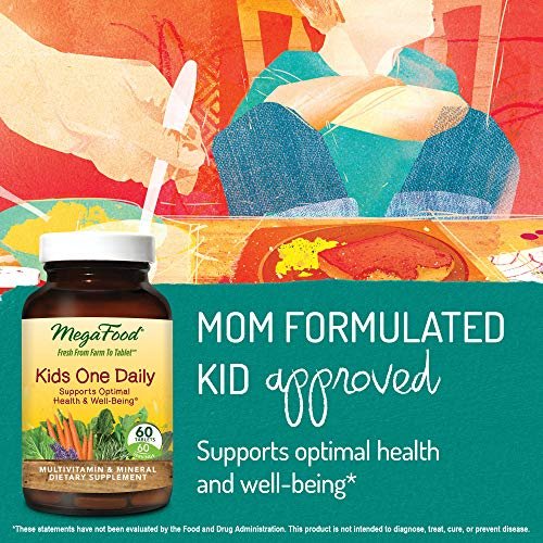 MegaFood – Kid’s One Daily, Multivitamin Support for Healthy Growth and Development without Artificial Sweeteners or Food Coloring, Vegetarian, Gluten-Free, Non-GMO, 60 Mini-Tablets - Image 4